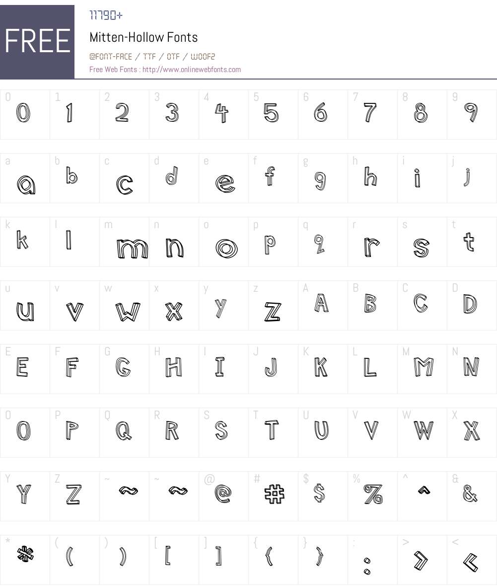 Mitten Font Screenshots