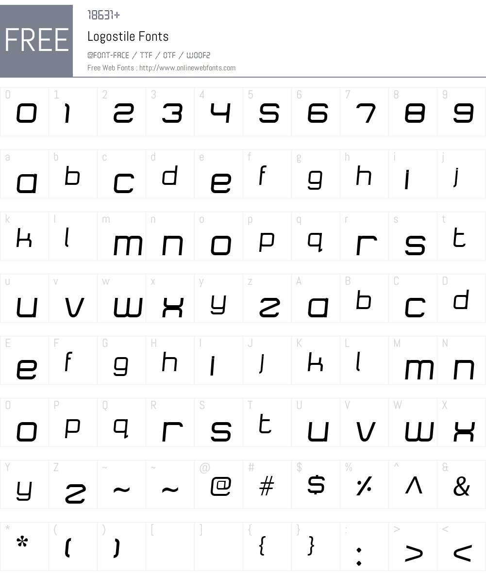 Logostile Font Screenshots