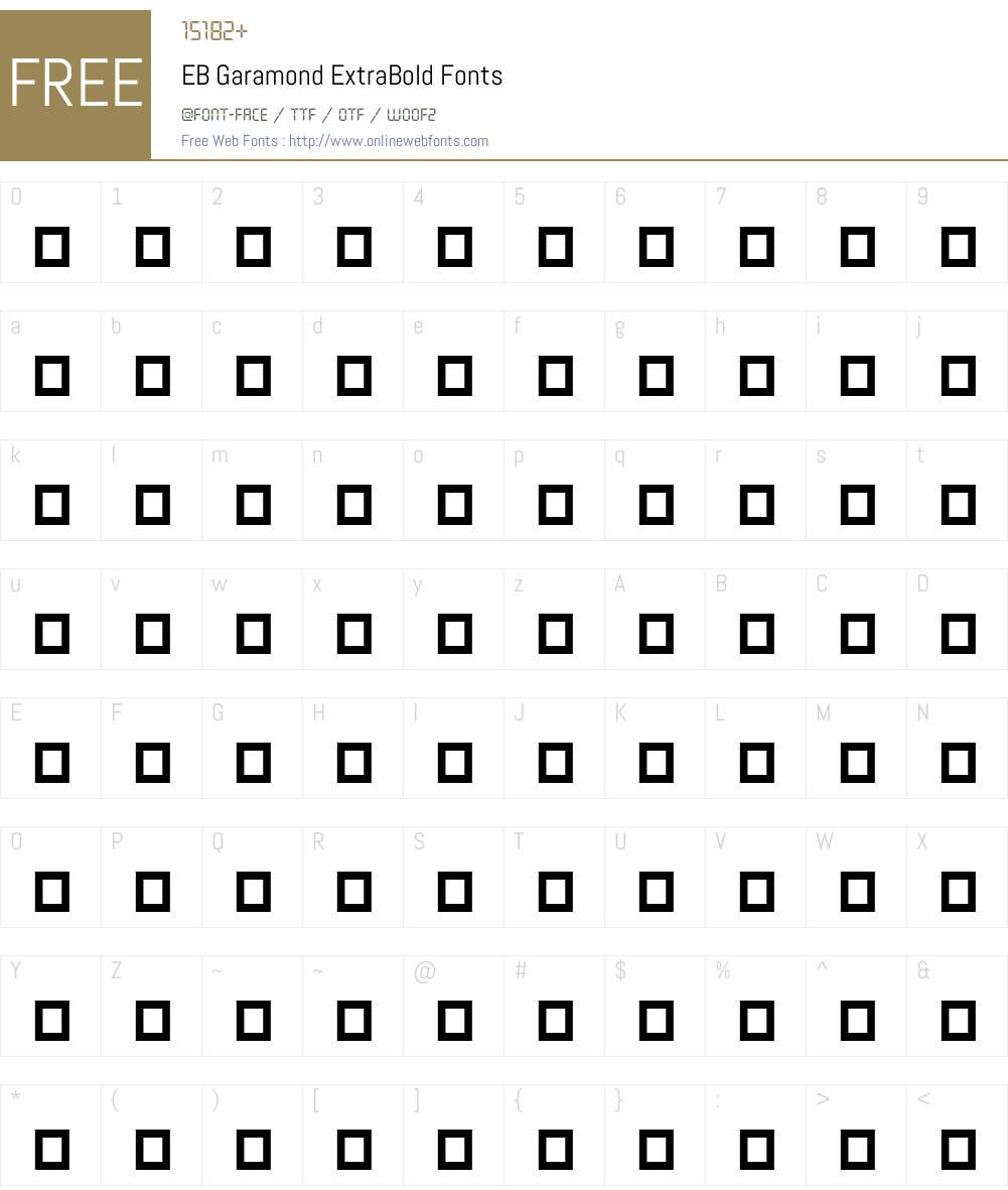 EB Garamond ExtraBold Font Screenshots