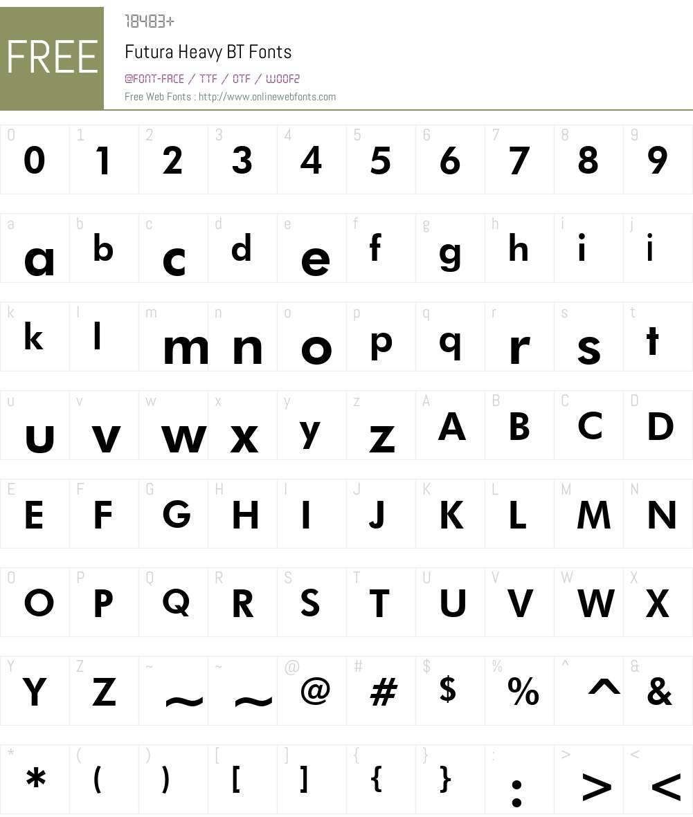Futura Font Screenshots