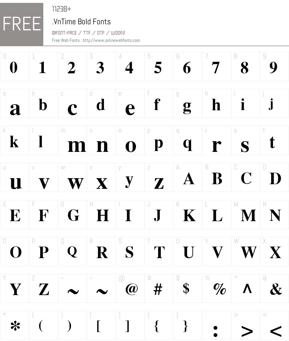 .VnTime Font Screenshots