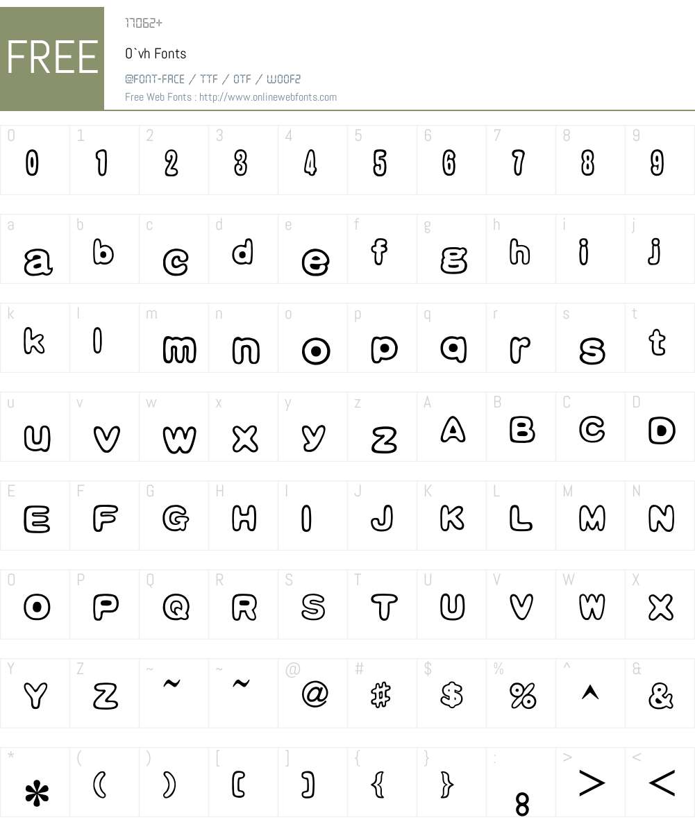 O`vh Font Screenshots