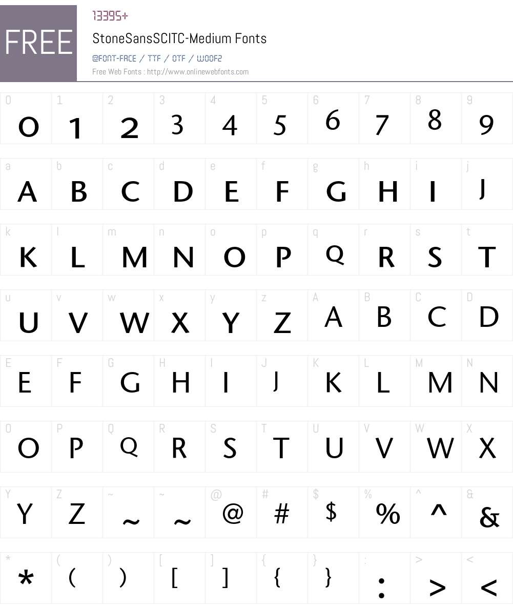 StoneSansSCITC Font Screenshots