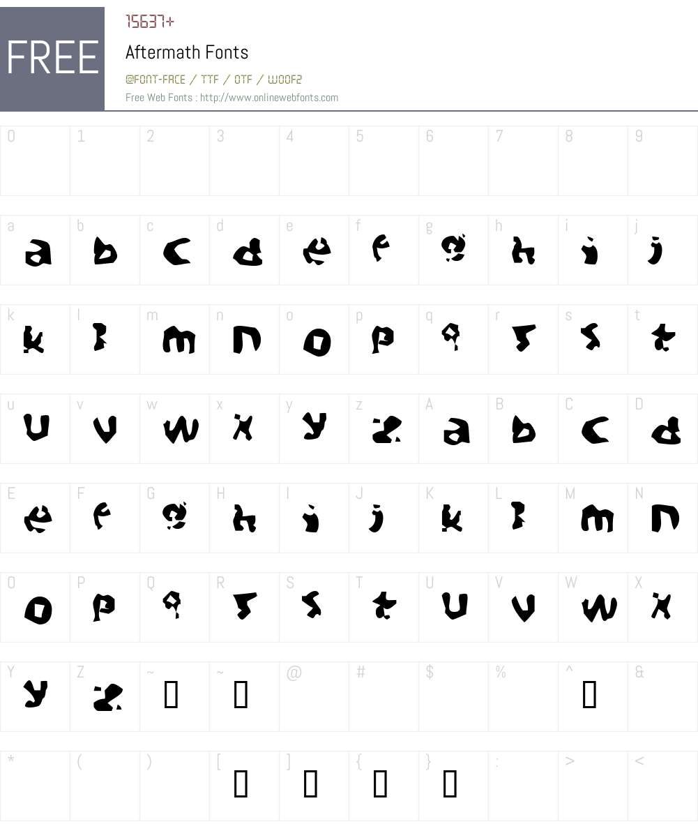 Aftermath Font Screenshots