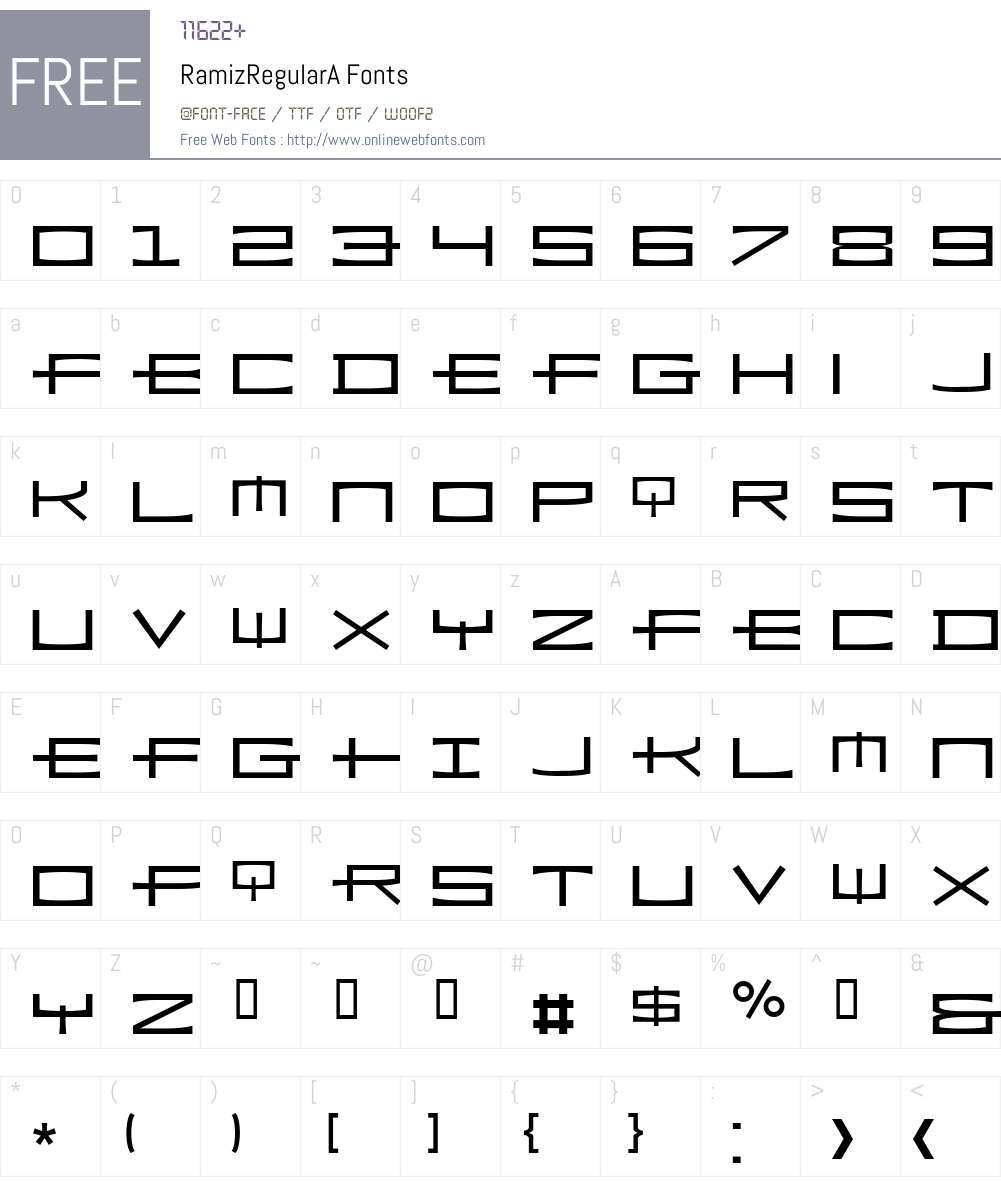 RamizRegularA Font Screenshots