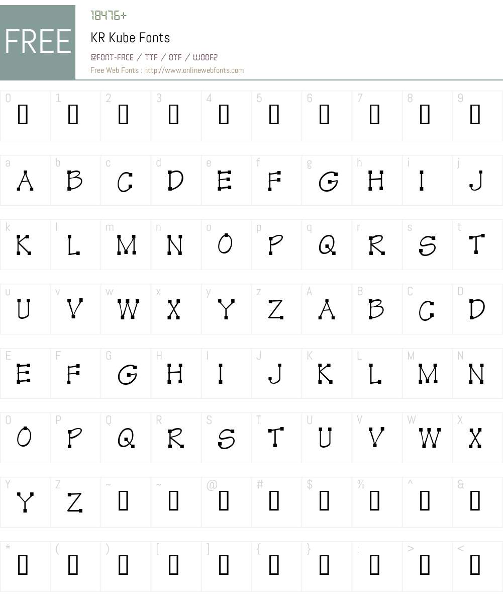 KR Kube Font Screenshots