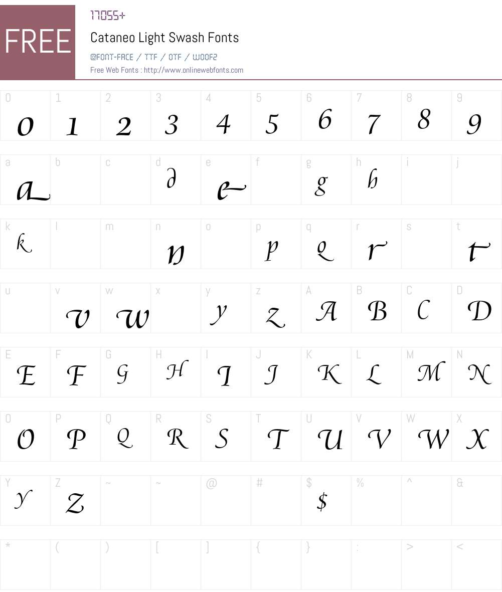 Cataneo Font Screenshots