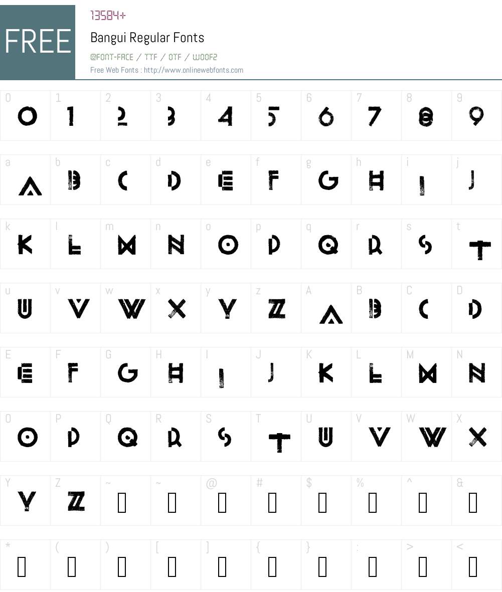 Bangui Font Screenshots