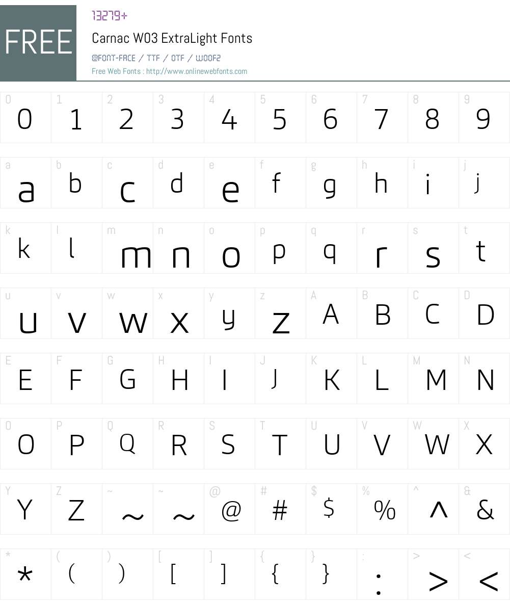 Carnac Font Screenshots