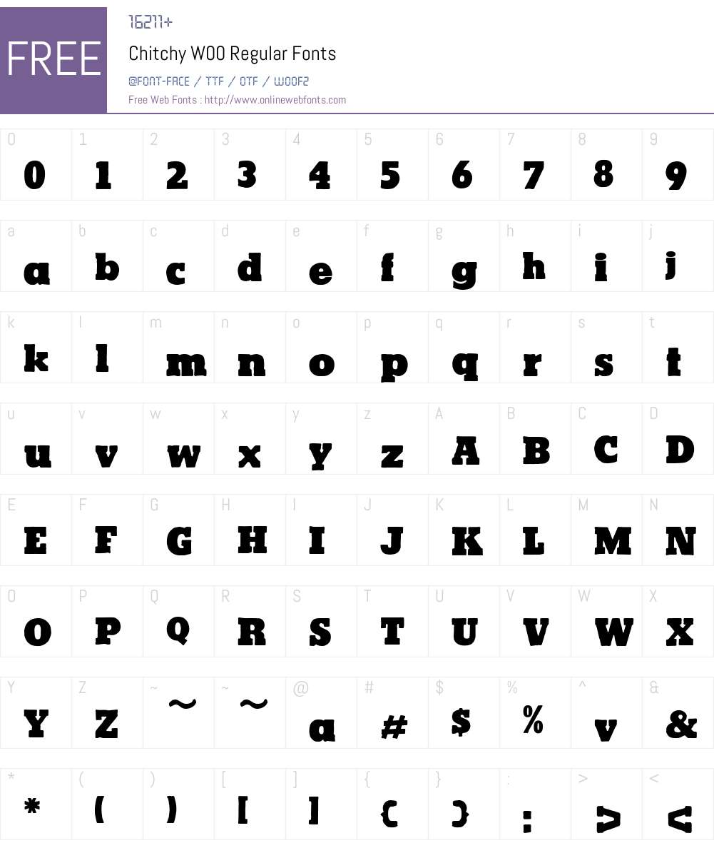 Chitchy Font Screenshots