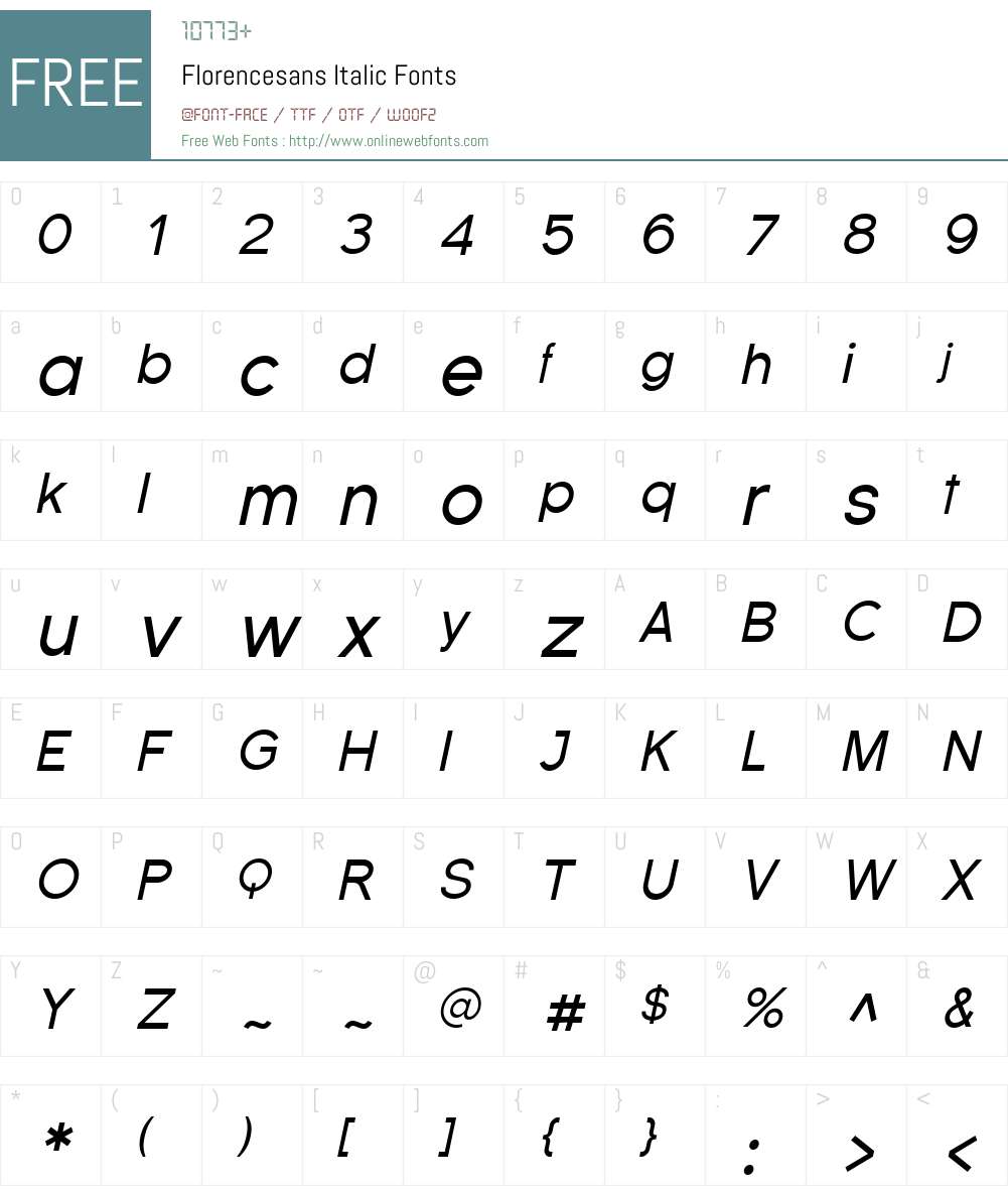 Florencesans Font Screenshots