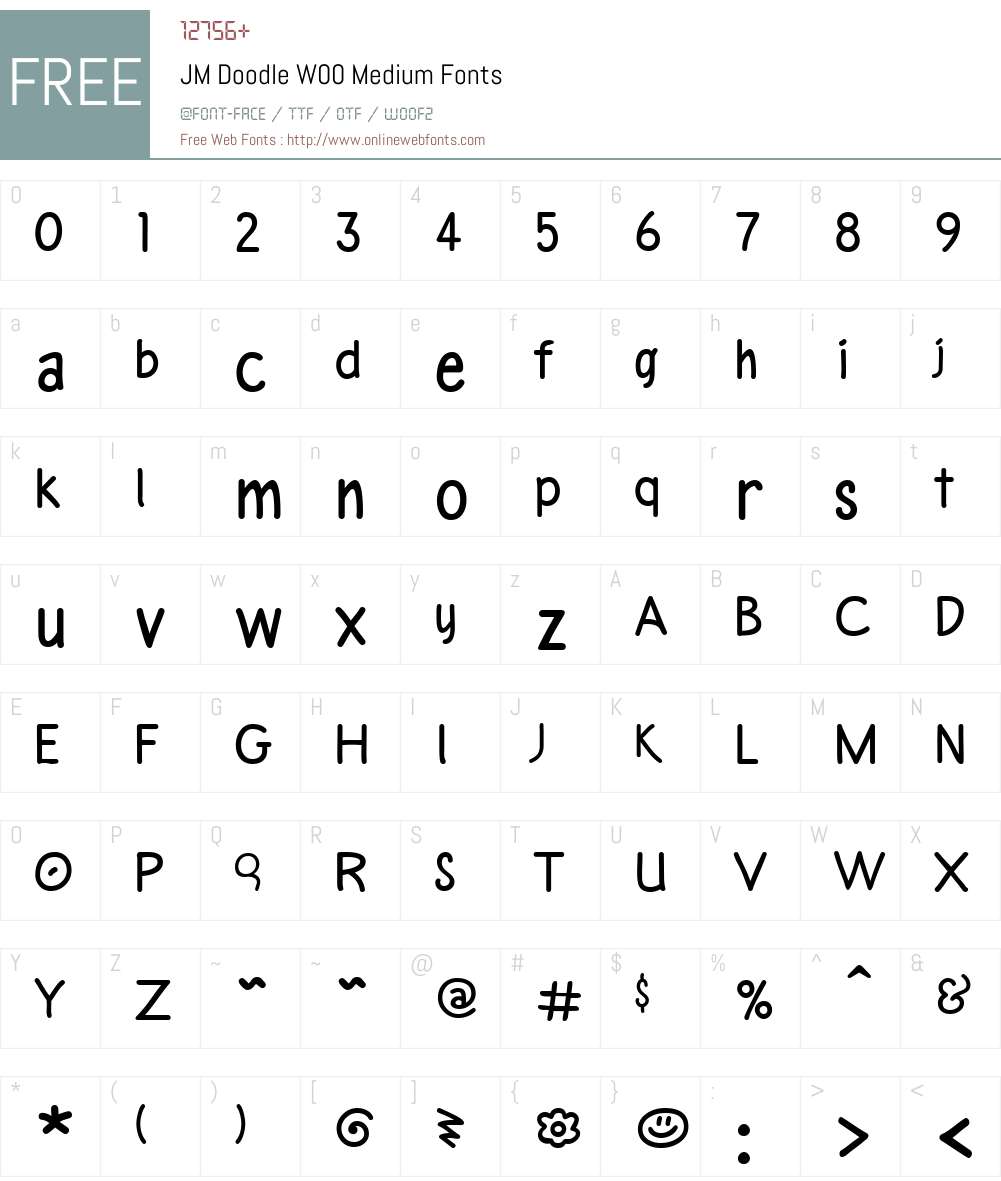 JM Doodle Font Screenshots
