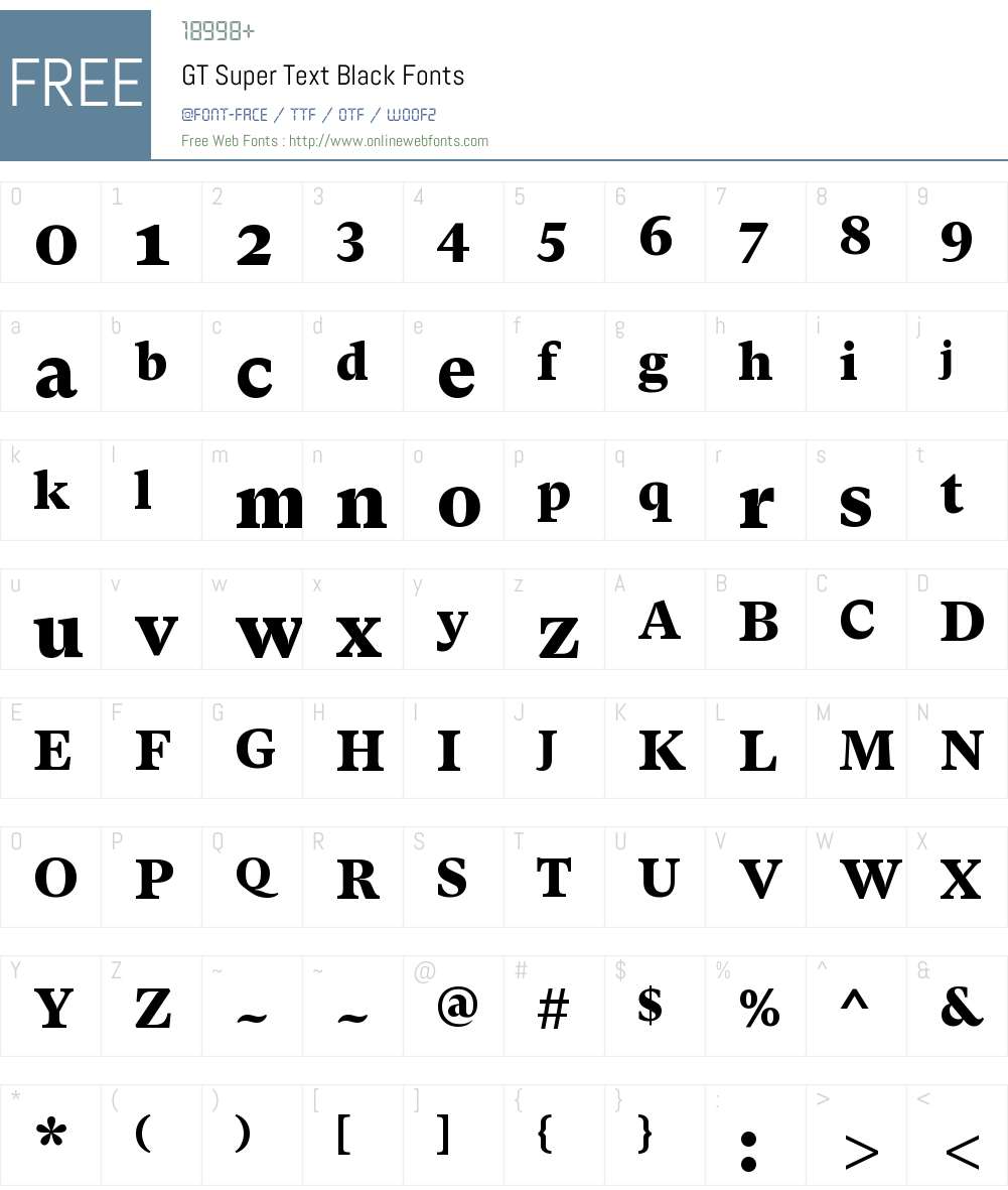 GT Super Text Black Font Screenshots