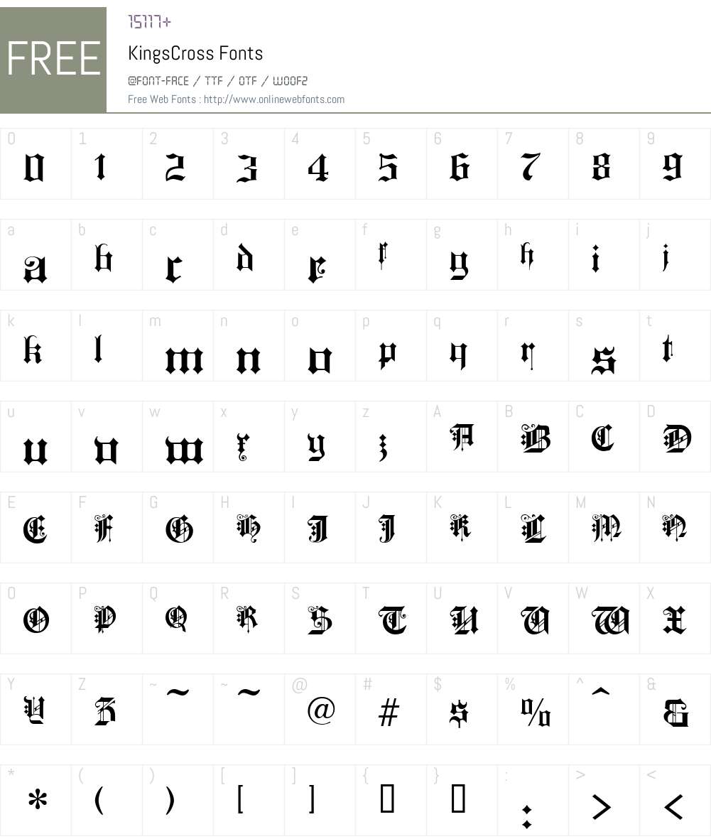 KingsCross Font Screenshots