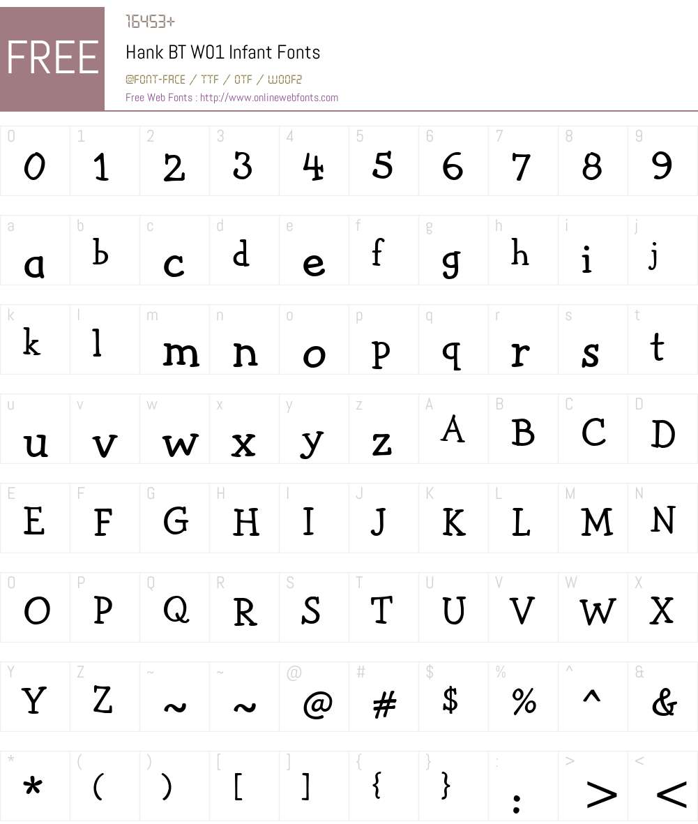 HankBTW01-Infant Font Screenshots