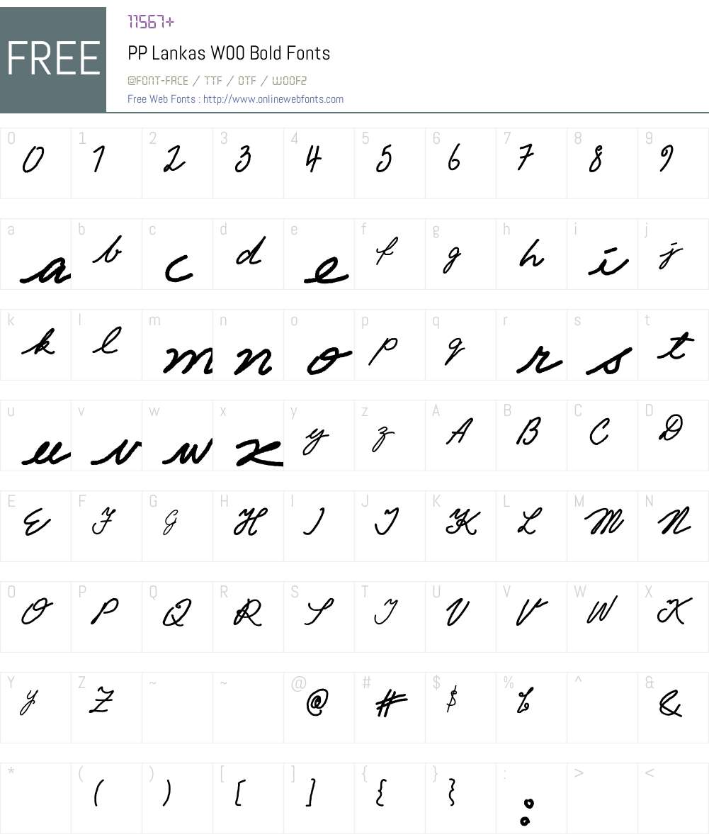 PPLankasW00-Bold Font Screenshots