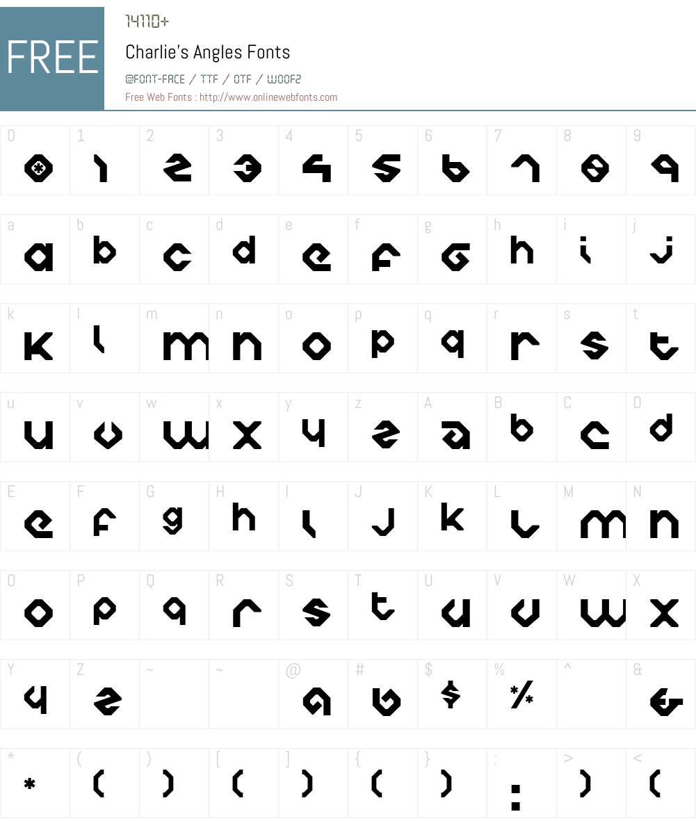 Charlie's Angles Font Screenshots