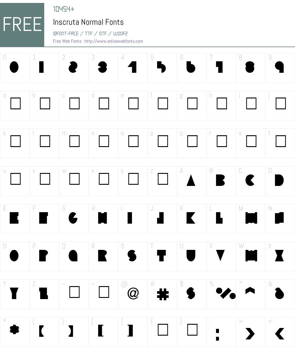 Inscruta Font Screenshots