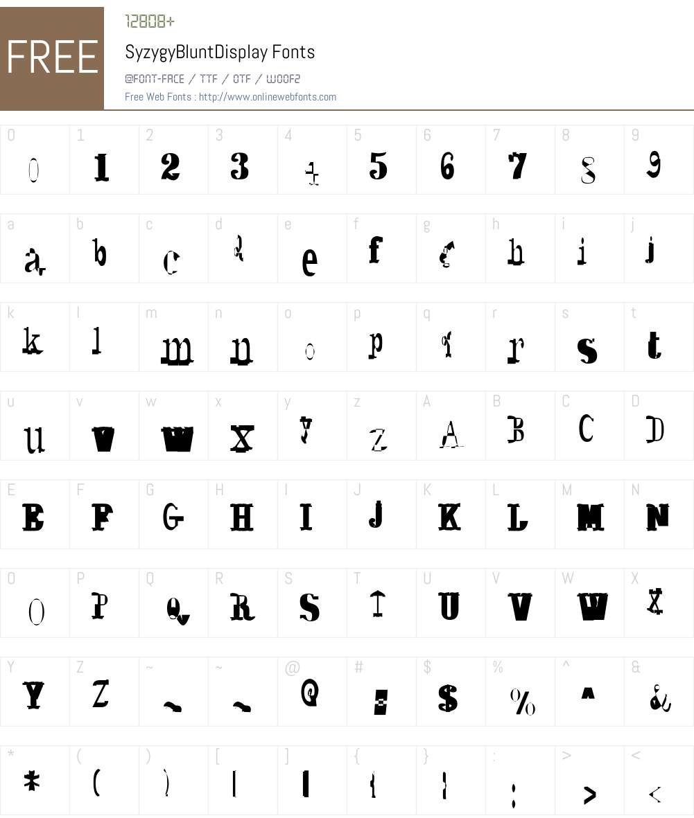 Syzygy Font Screenshots