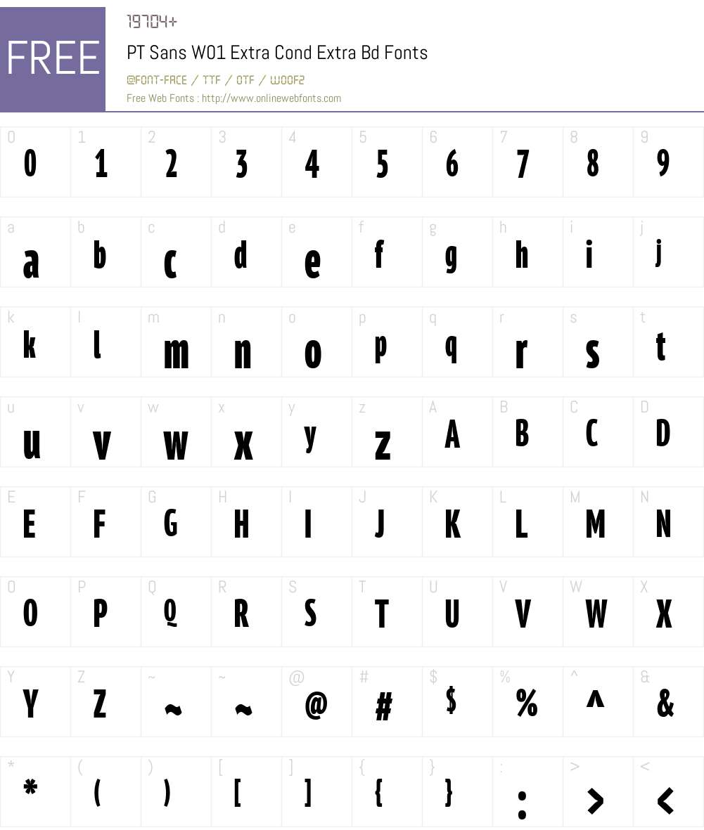 PTSansW01-ExtraCondExtraBd Font Screenshots