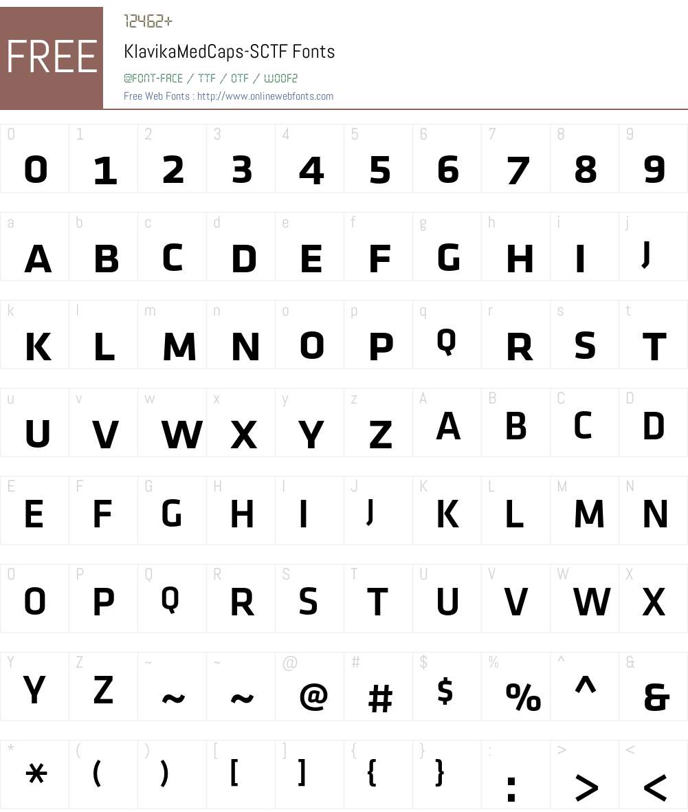 Klavika Med Caps Font Screenshots