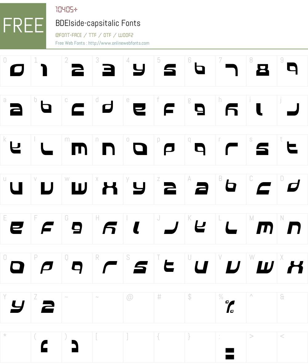 BDElside Font Screenshots