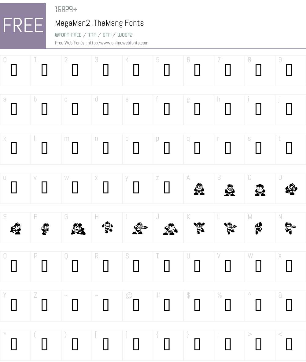MegaMan2 Font Screenshots