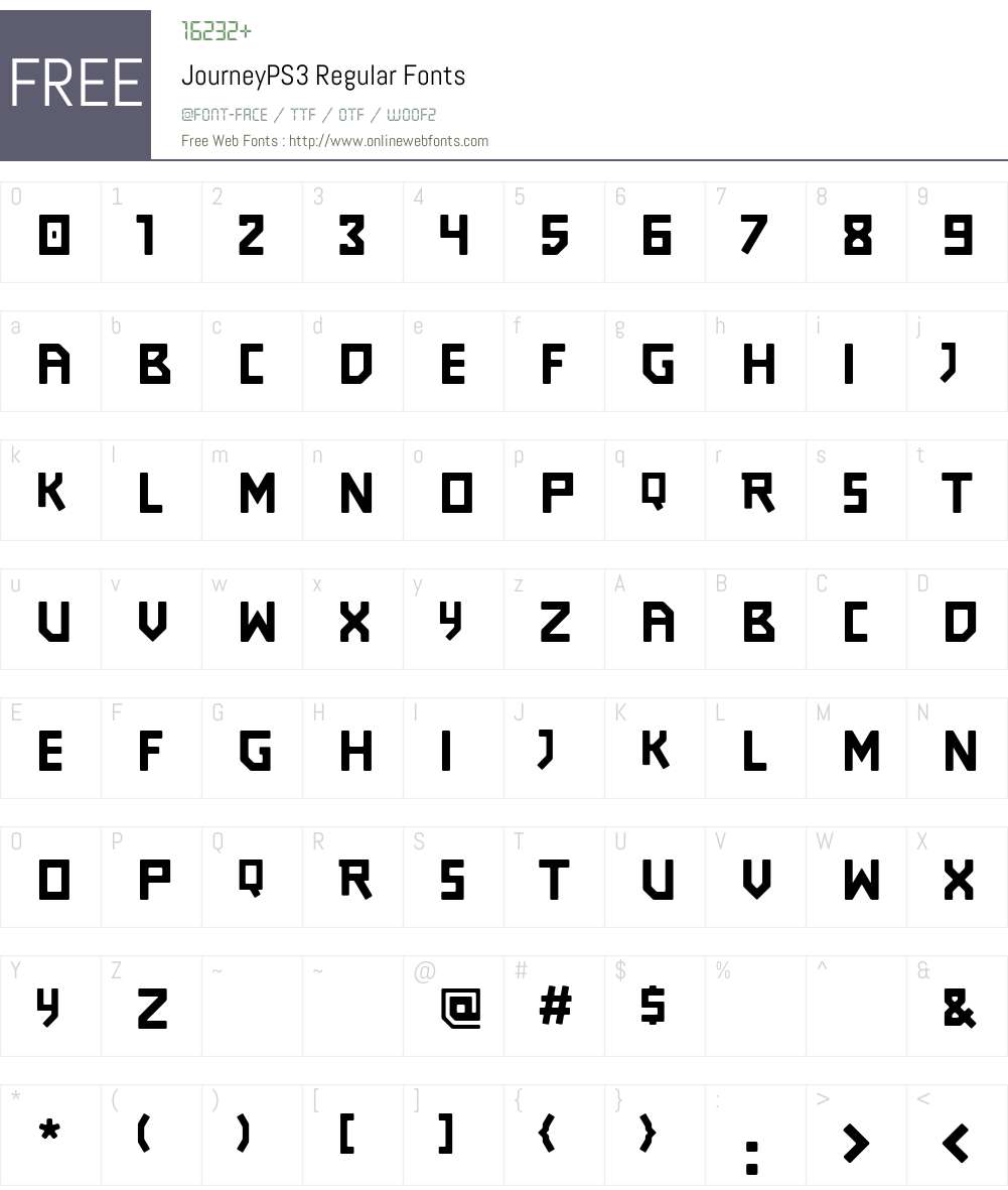 JourneyPS3 Font Screenshots