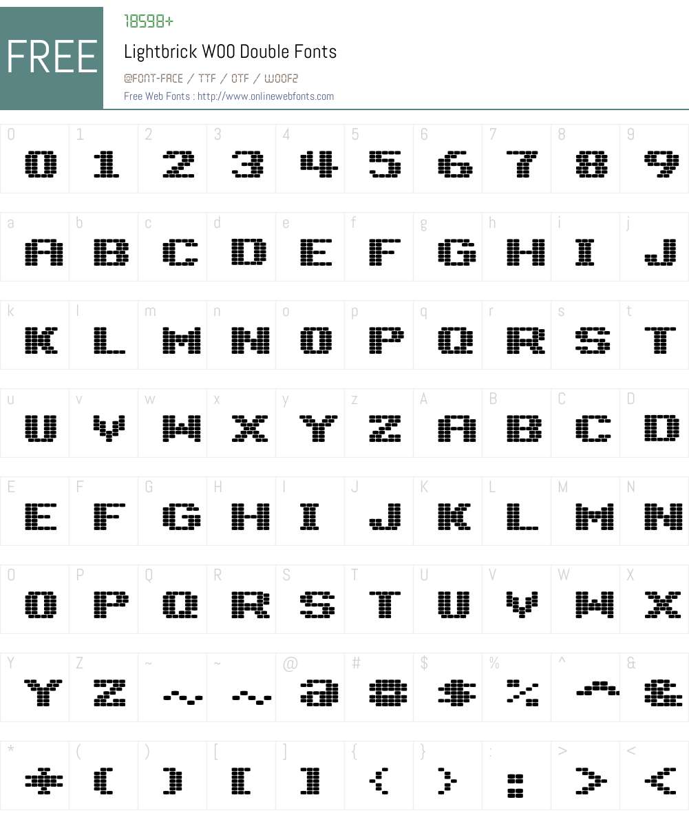 LightbrickW00-Double Font Screenshots