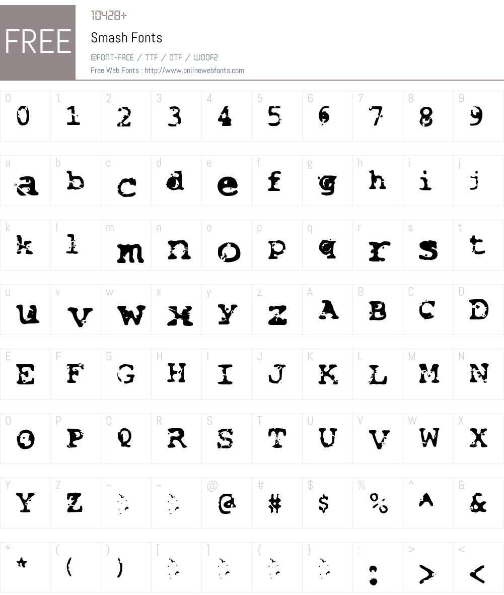 Smash Font Screenshots