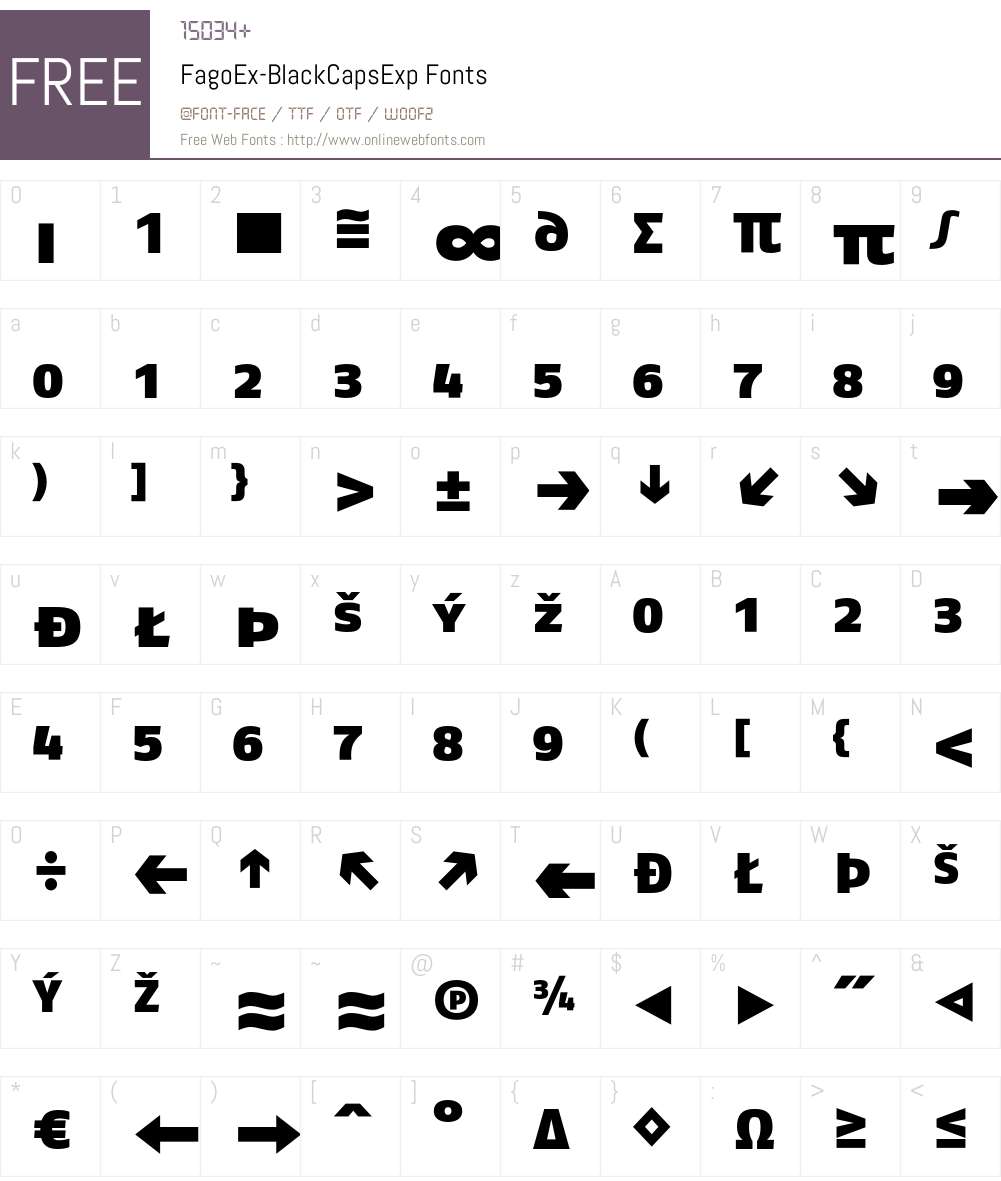 FagoEx Font Screenshots