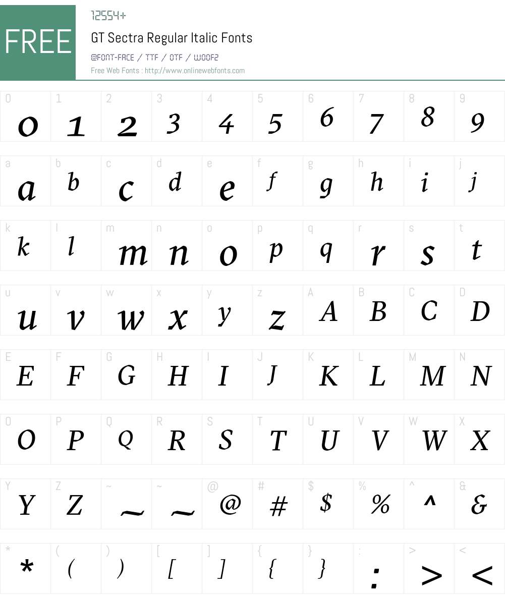 GT Sectra Font Screenshots
