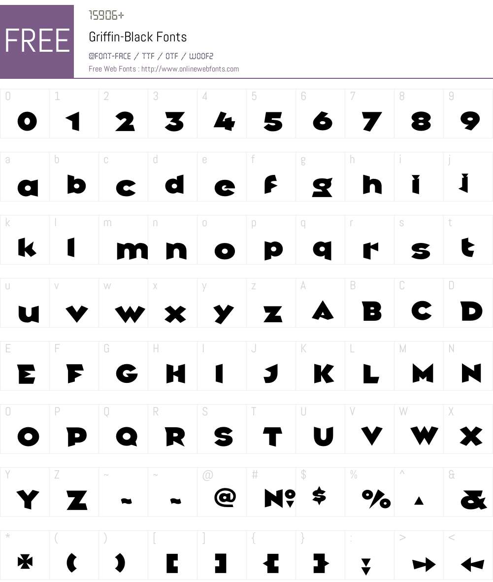 Griffin Font Screenshots