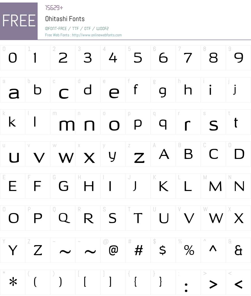 Ohitashi Font Screenshots
