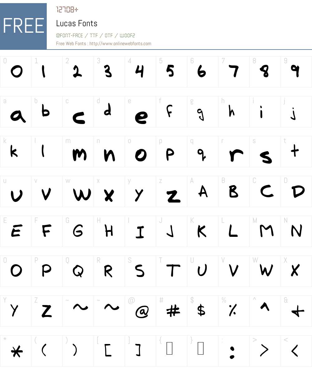 Lucas Font Screenshots