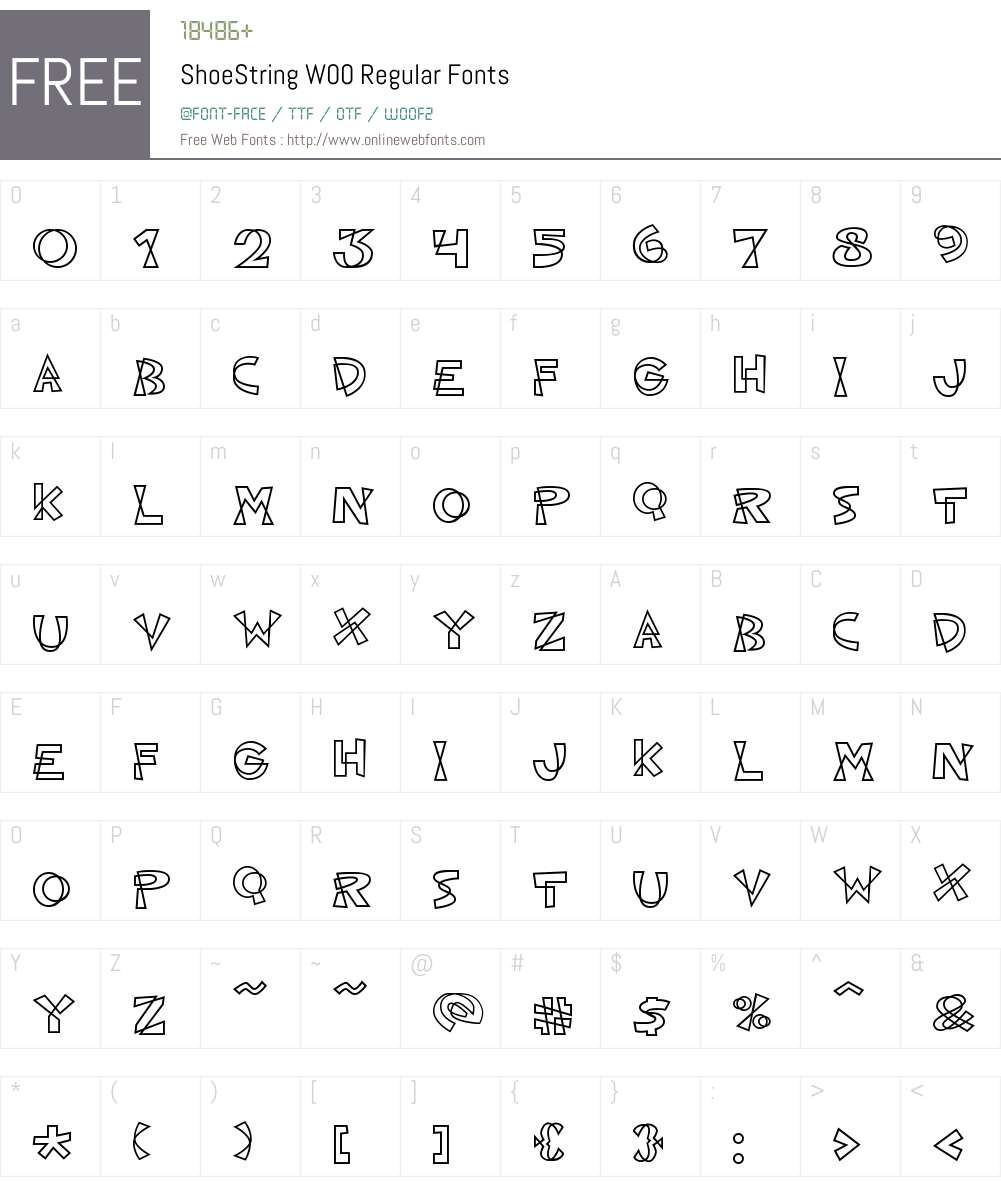 ShoeStringW00-Regular Font Screenshots
