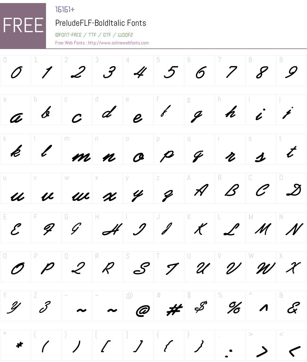 PreludeFLF Font Screenshots