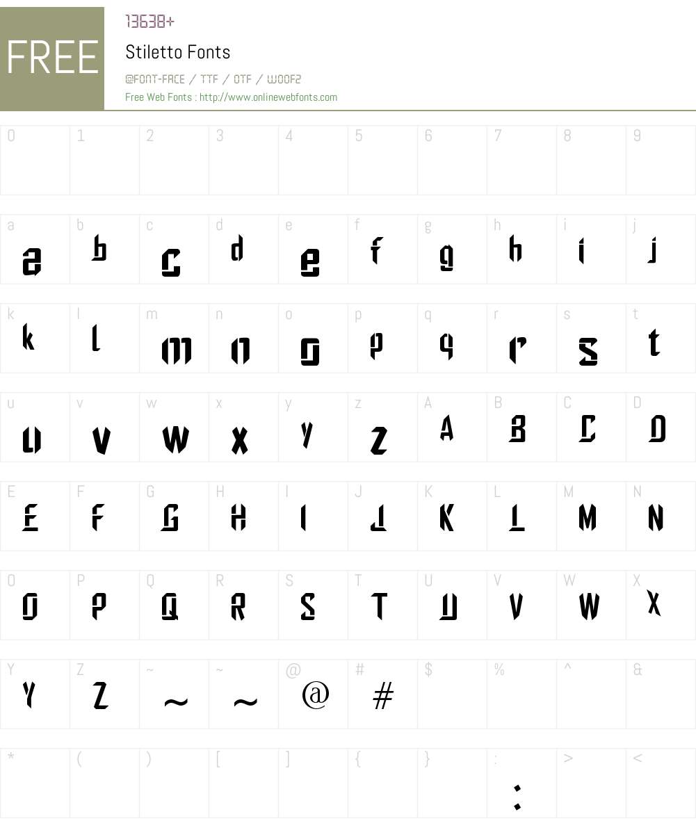 Stiletto Font Screenshots