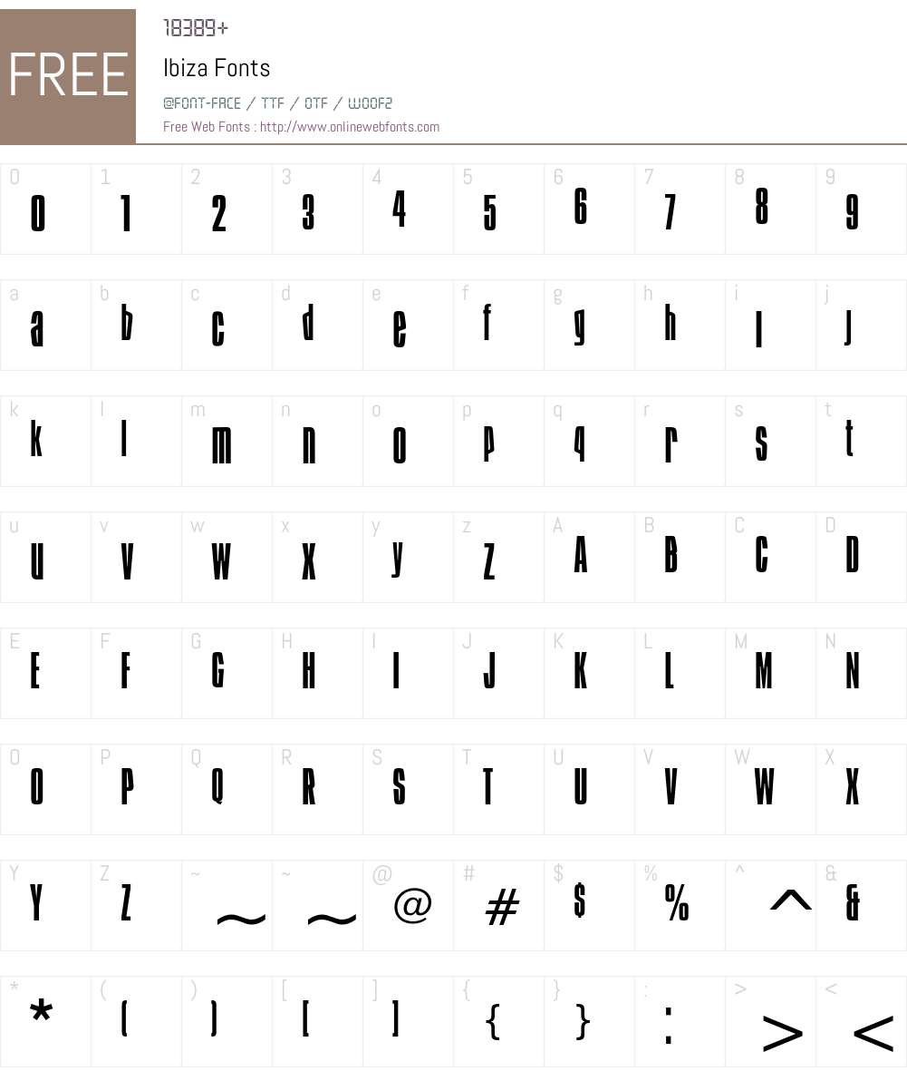 Ibiza Font Screenshots