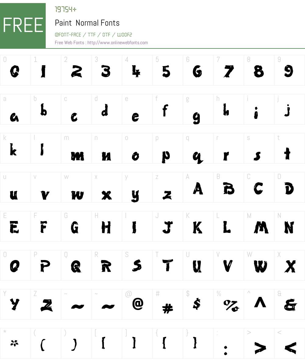 Paint Font Screenshots
