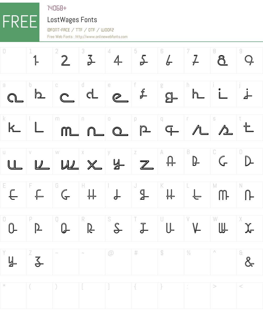 LostWages Font Screenshots