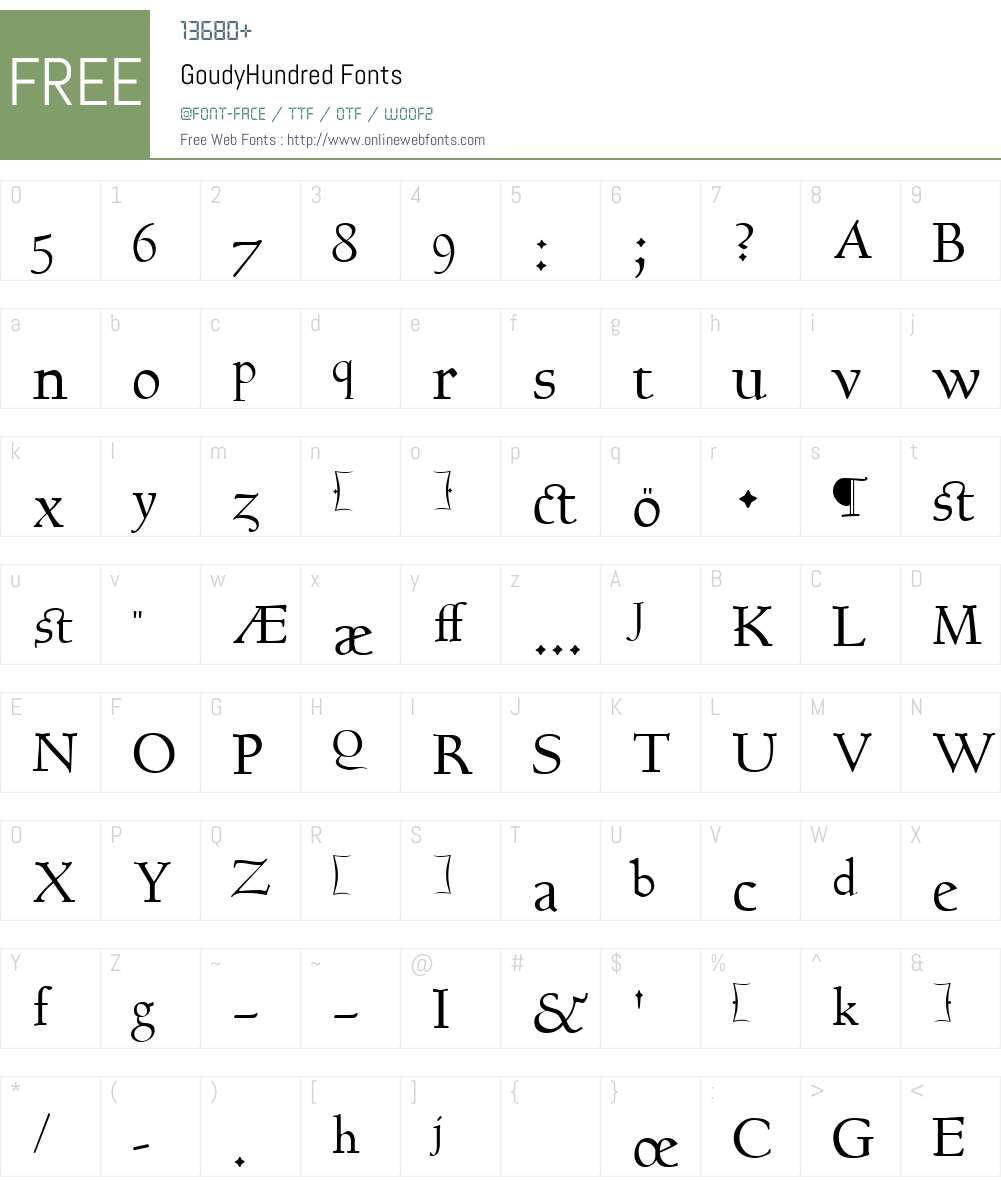 GoudyHundred Altsys Metamorphosis:4/9/91 Fonts Free Download ...
