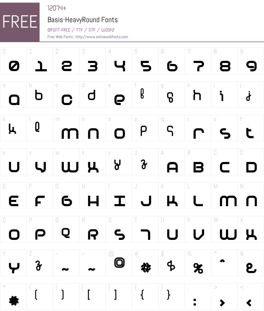 Basis Font Screenshots