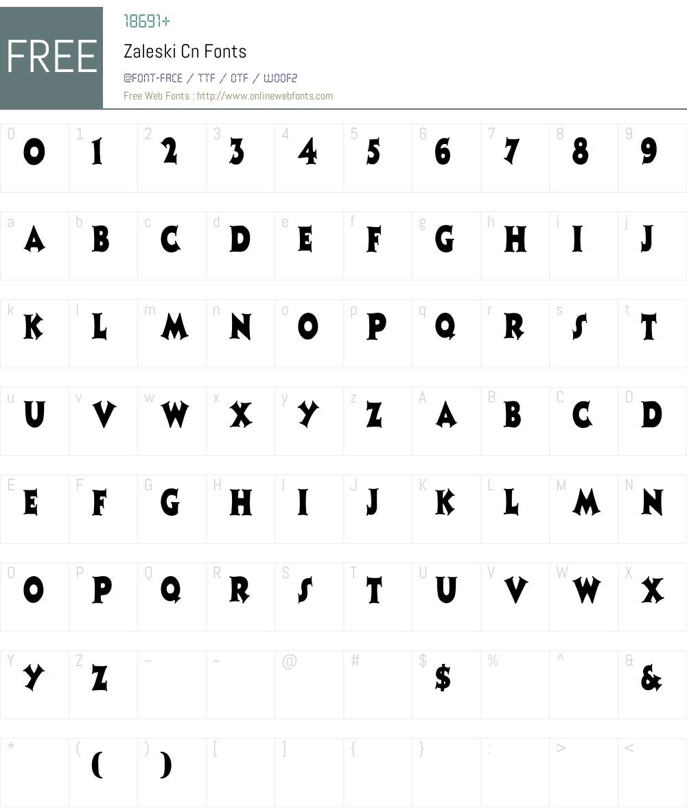Zaleski Cn Font Screenshots