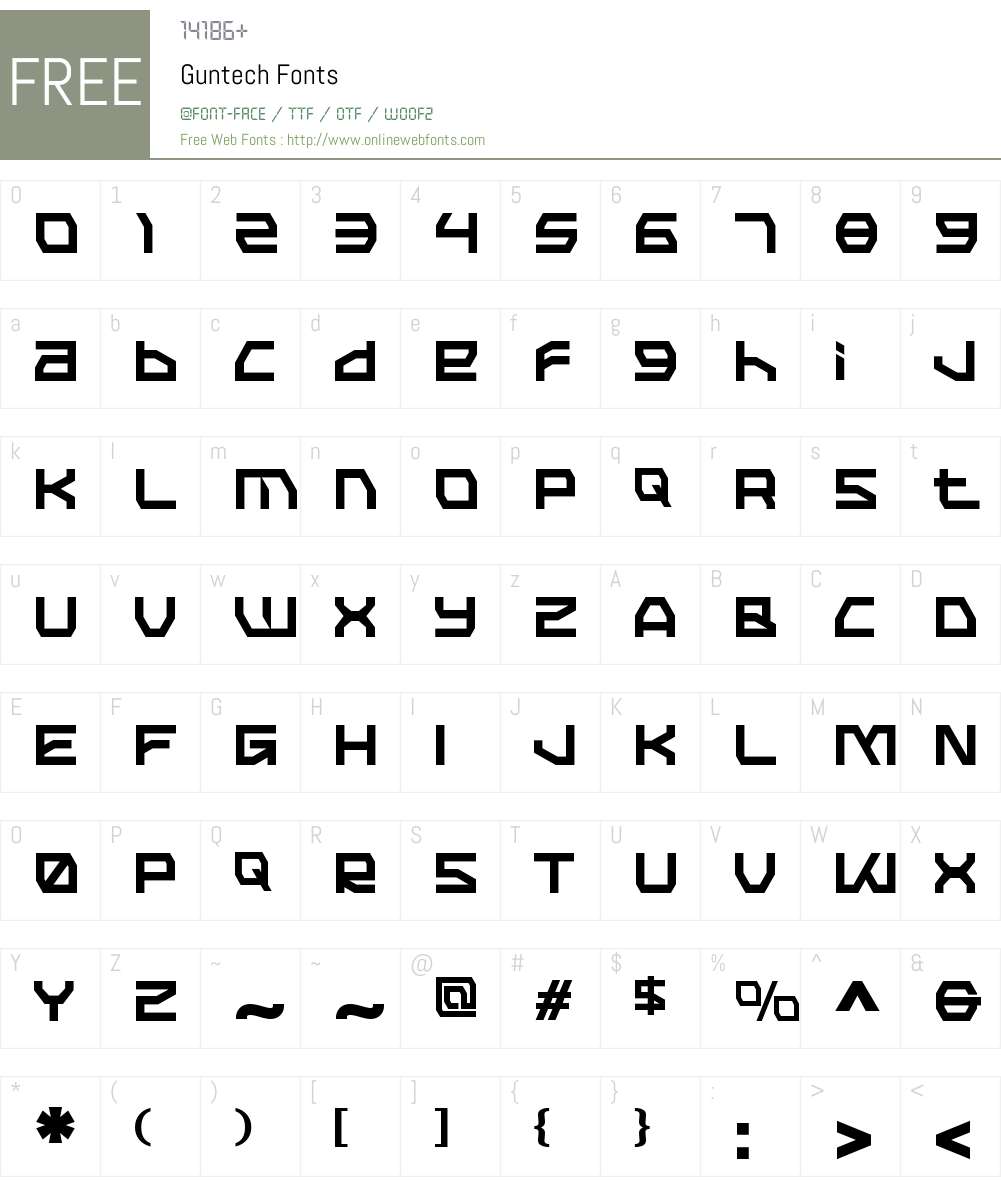 Guntech 1.007;Fontself Maker 3.5.9 Fonts Free Download - OnlineWebFonts.COM