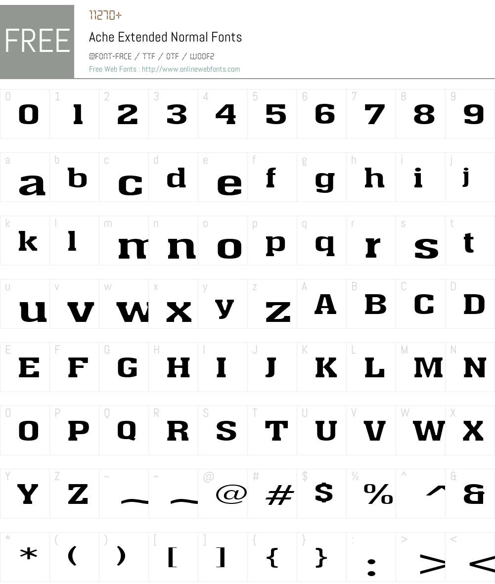 Ache Extended Normal Altsys Fontographer 4.1 12/26/94 Fonts Free ...