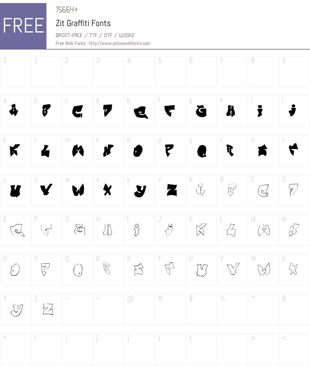 Zit Graffiti Font Screenshots