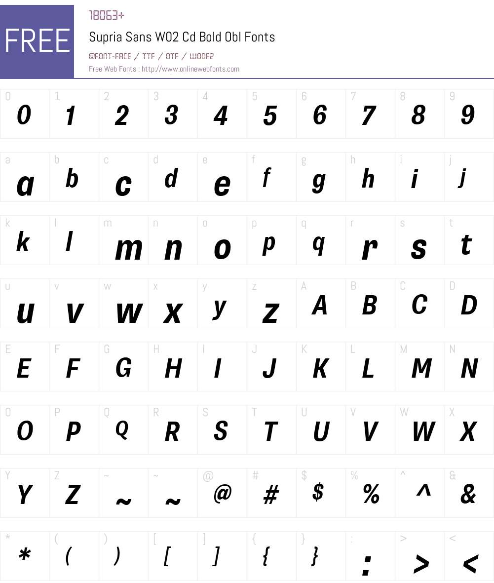 Supria Sans Font Screenshots
