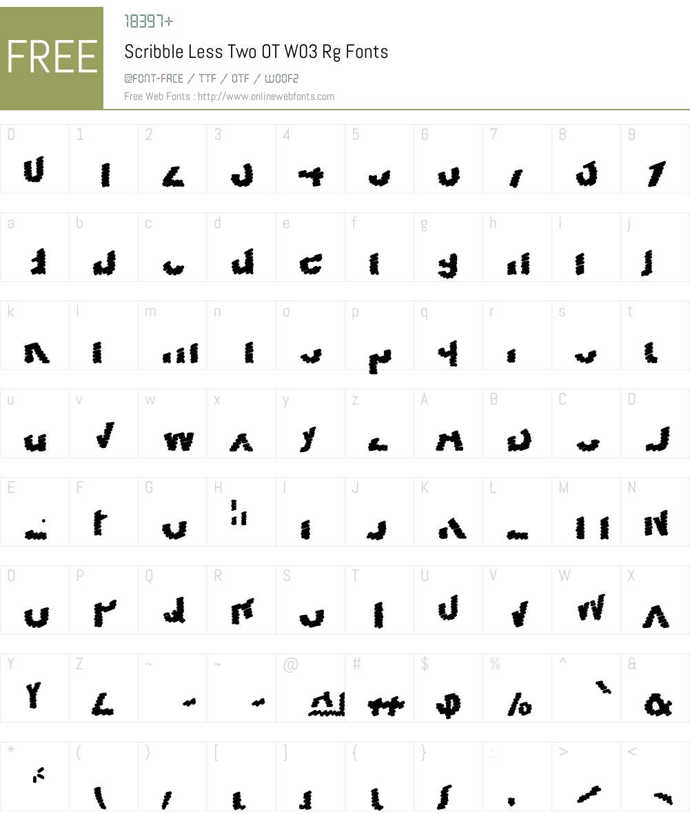 FF Scribble Font Screenshots