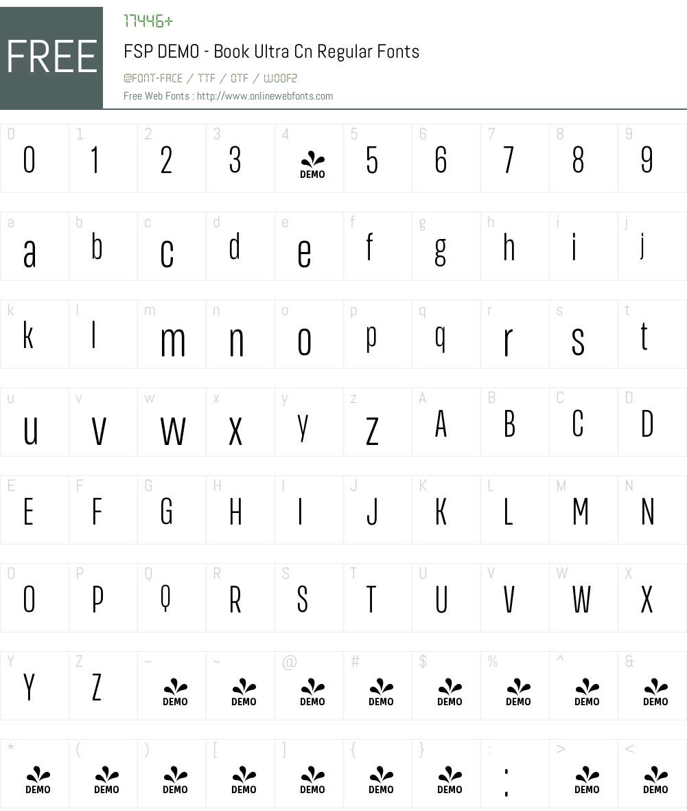 FSP DEMO - Book Ultra Cn 1.001 Fonts Free Download - OnlineWebFonts.COM